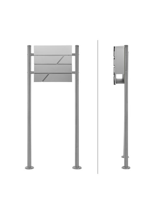 ML-Design Außenbereich Briefkasten Inox in Gray Farbe 37x11x37cm