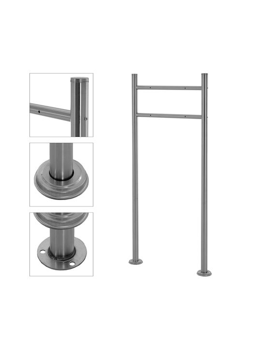 ML-Design Cutie Poștală pentru Exterior Inox în Culoarea Gri 37x36.5x11cm