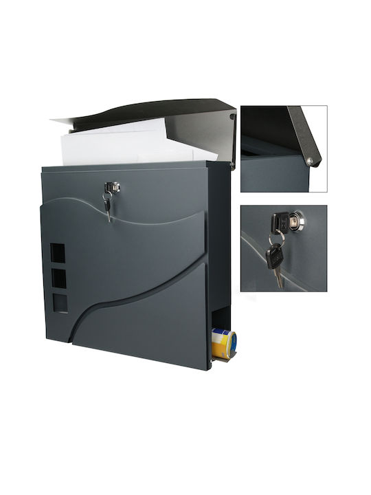 ML-Design Draußen Metallisch in Gray Farbe 37x36.5x11cm