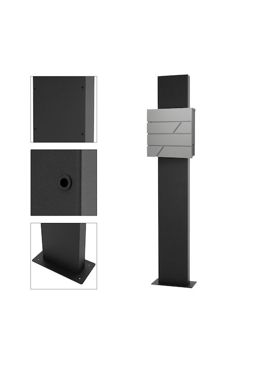 ML-Design Външна Пощенска Кутия Inox в Розов Цвят 37x11x37см