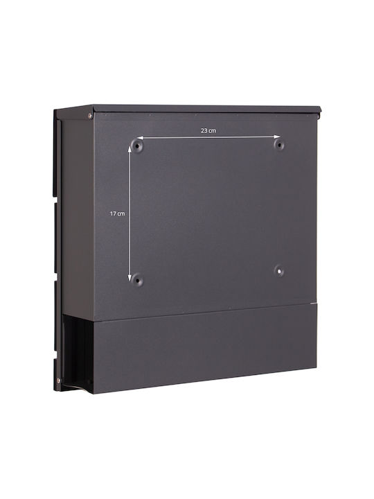 ML-Design Cutie Poștală pentru Exterior Inox în Culoarea Gri 37x36.5x11cm