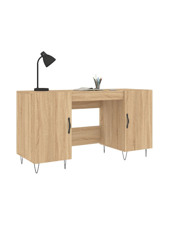 Schreibtisch Holz Beige 140x50x75cm