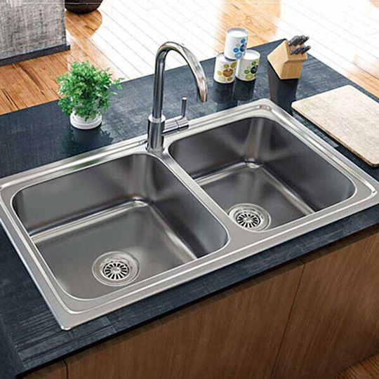 Karag BL 888 Ένθετος Δεξιός Inox Σατινέ Μ86xΠ50cm Ασημί