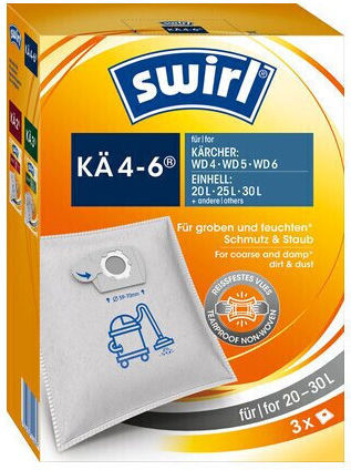 Swirl KAE 4-6 Staubsaugerbeutel 3Stück Kompatibel mit Staubsauger Einhell