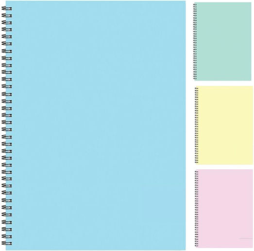 Herlitz Spiral Caiet Cu dungi A4 90 de Foi 3 de Subiecte Multicolor 1buc