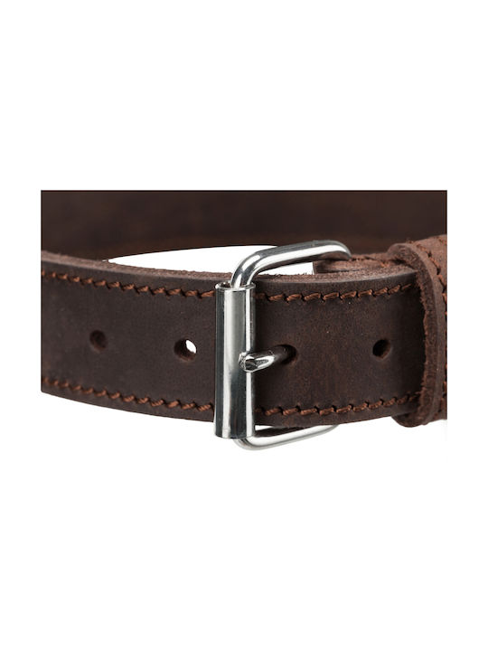 Trixie Rustic Dog Collar Leather in Brown color Large / Medium 25mm x 42 - 48cm