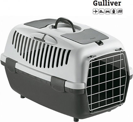Gulliver Iata 2 Deluxe Κλουβί Μεταφοράς Σκύλου Γκρι 55x35x36cm