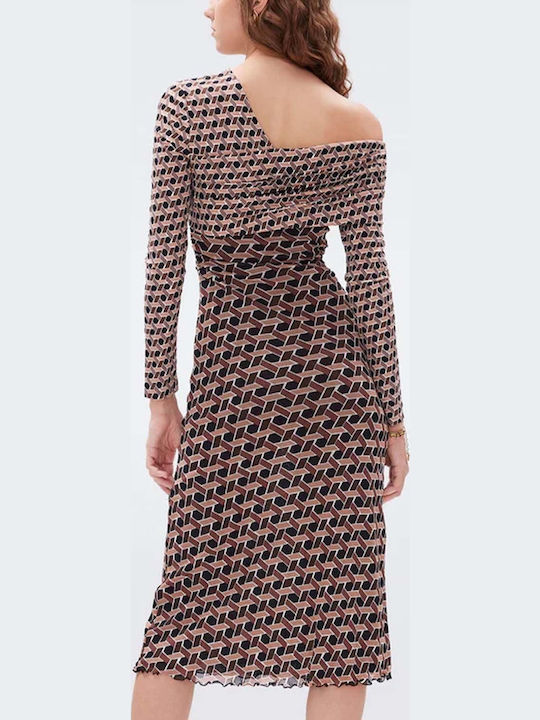 Diane Von Furstenberg Dress All Day Brown