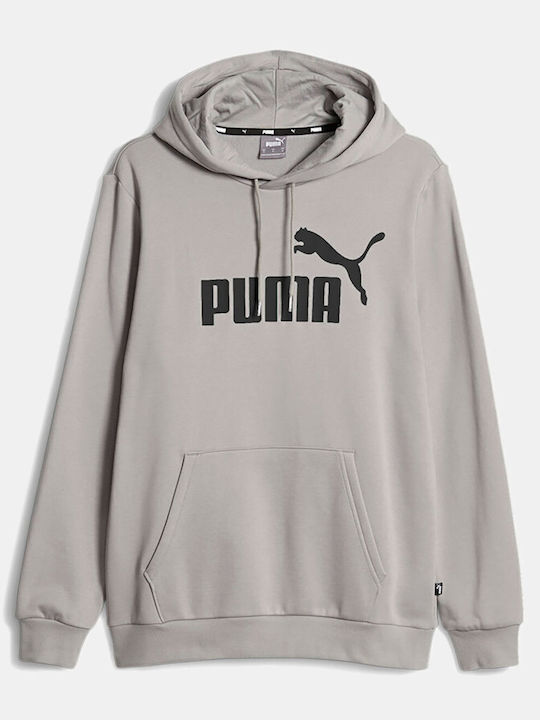 PUMA Big Logo Φούτερ Γκρι με Κουκούλα