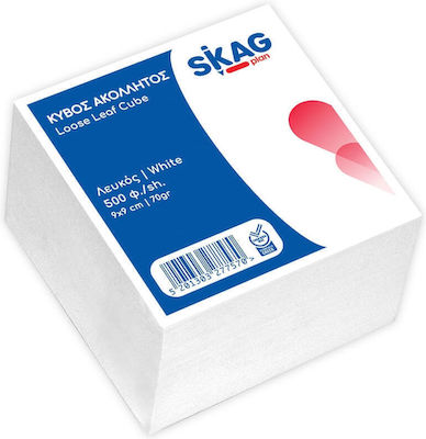 Skag Post-it Notes Pad Cube 500 Sheets White 9x9cm