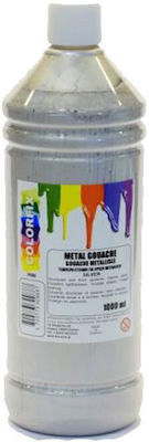 Colorfix Ready Mix Tempera Tempera Colour Paint Bottle 1000ml Silver