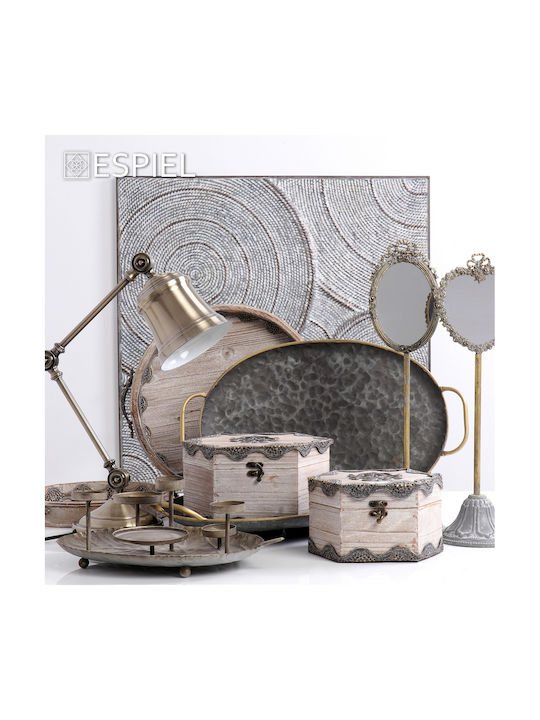 Espiel Leaves Painting Metallic 93x93cm