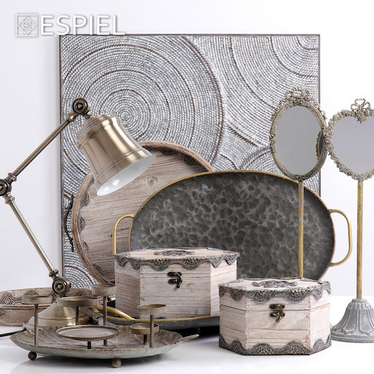 Espiel Leaves Painting Metallic 93x93cm