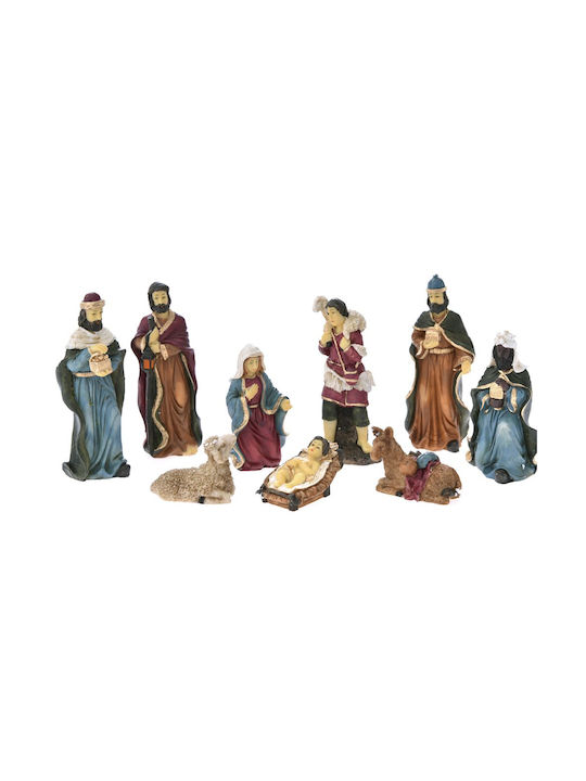 Iliadis De Crăciun Ceramică Figurină Manger Manger 9buc