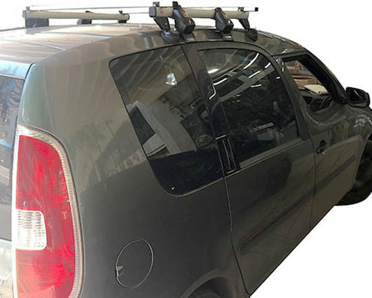 La Prealpina Aluminum Car Roof Bar Calypso 1.10 for Skoda Roomster 3D 2007+ without Legs Silver