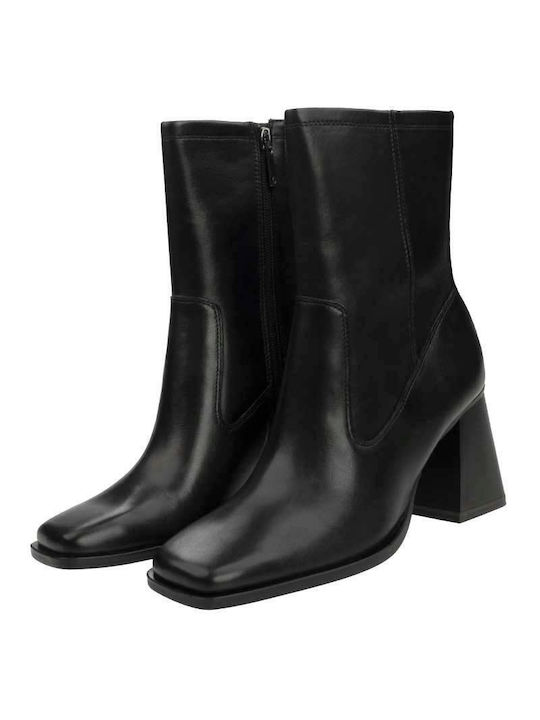 Tamaris Women's Leather High Heel Boots Black