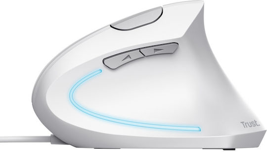 Trust Verto Ergonomic Ενσύρματο Vertical Ποντίκι Λευκό