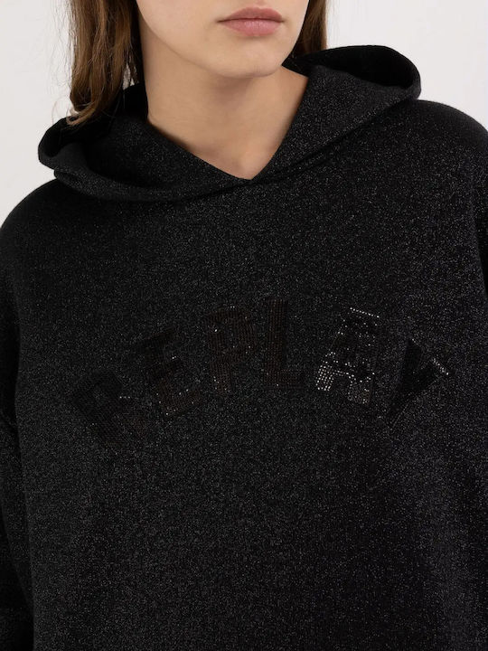 Women's Sweatshirt Hooded Black