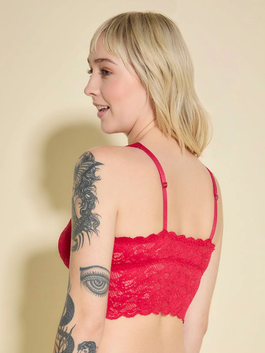 Cosabella Bralette Culoare Full Face Roșu