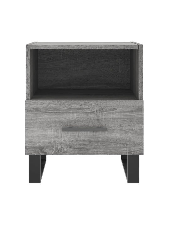 Wooden Bedside Table Gray 40x35x47.5cm