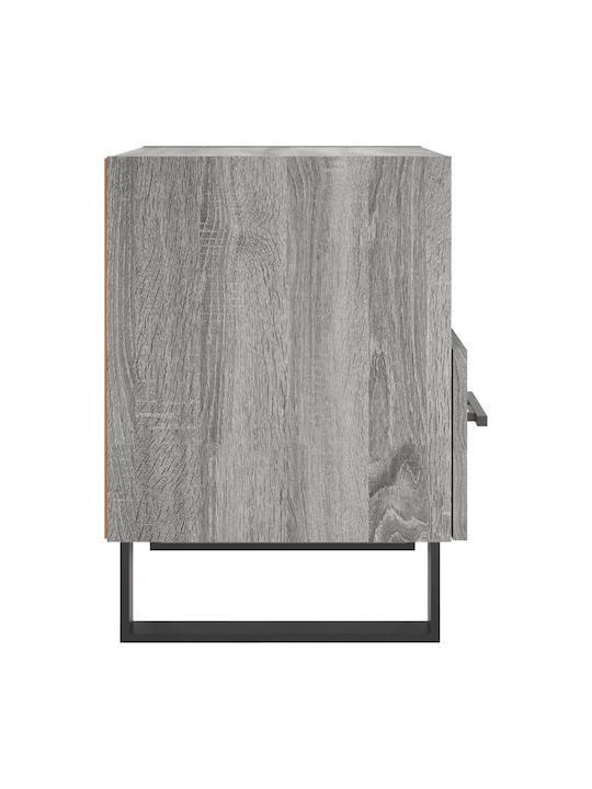 Wooden Bedside Table Gray 40x35x47.5cm