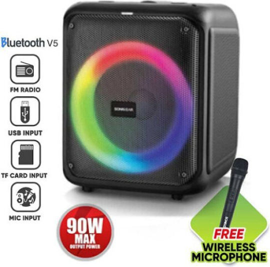 Sonic Gear Karaoke Speaker With Wireless Microphone And Lighting Effects PRO 600 AX-PRO600-HD Black