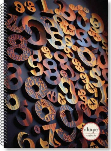 Shape Notebooks Тетрадка Спирала На Райета А4 120 Листове 4 Теми Numbers (Различни Дизайни)