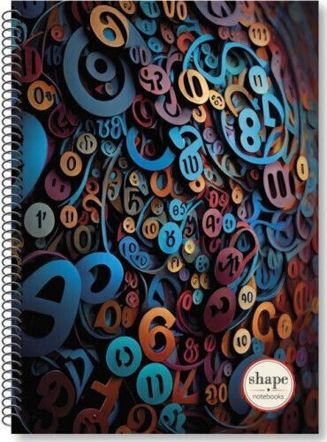Shape Notebooks Спирална Тетрадка На Райета B5 90 Листове 3 Теми Numbers (Различни Дизайни)