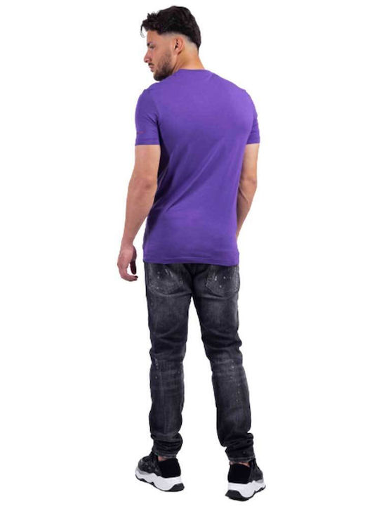 Dsquared2 Men's Short Sleeve T-shirt Purple