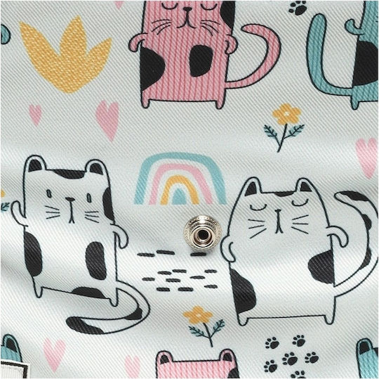 The Lunch Bags Kids Kitties Σχολικό Ισοθερμικό Τσαντάκι Φαγητού Χειρός 5lt Λευκό 21x16x24cm