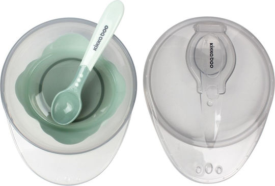 Kikka Boo Baby Food Container Set Suction made of Plastic Turquoise