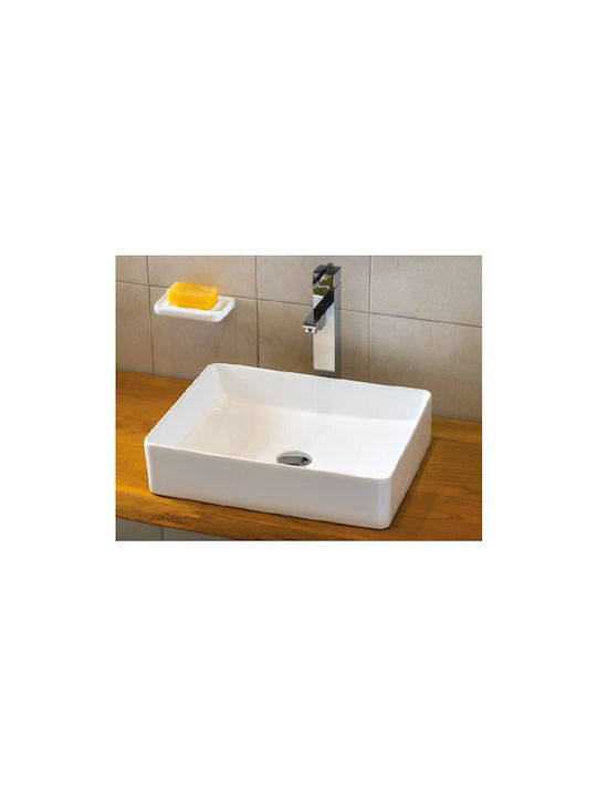 Karag LT 2178 Einbau Badezimmerwaschbecken aus Porzellan 51x40,5x11cm Weiß
