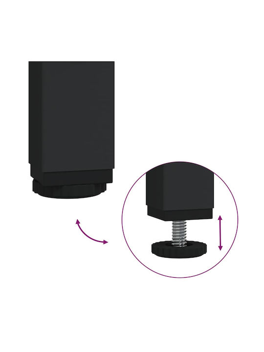 Nachttische Metall Sonoma Oak 2Stück 40.5x31x60cm