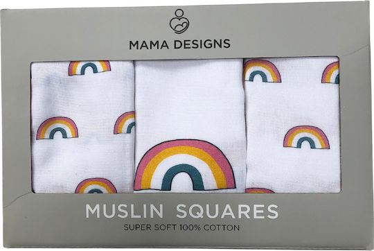 Mama Designs Пелена За Бебе 60x60см 3 Бройки