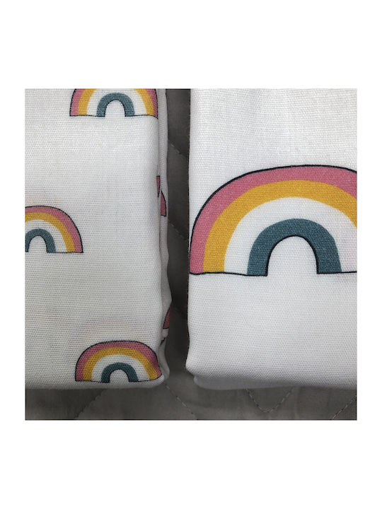 Mama Designs Rainbow Σελτεδάκια από Μουσελίνα Λευκό 60x60εκ. 3τμχ