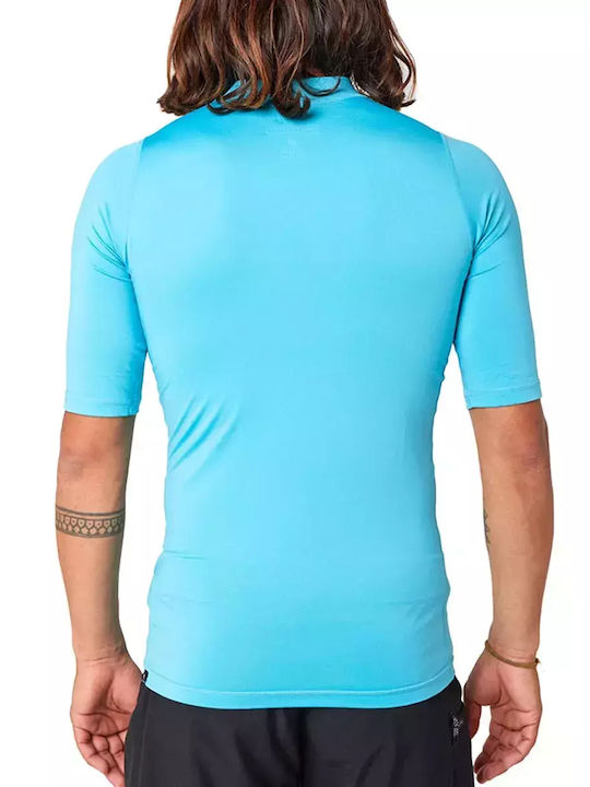 Rip Curl Corps Men Short Sleeve Sun Protection Shirt Turquoise