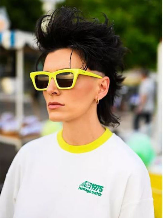The Glass of Brixton Women's Sunglasses with Yellow Plastic Frame and Yellow Lens BS210 05