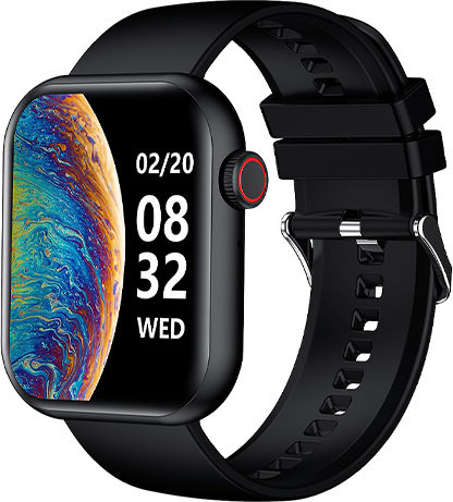 Egoboo GW41 Aluminium Smartwatch with Heart Rate Monitor (Black)