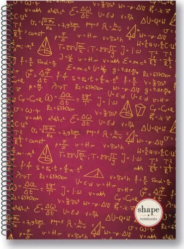 Shape Notebooks Σπιράλ Τετράδιο Ριγέ Β5 60 Φύλλων 2 Θεμάτων (Διάφορα Χρώματα)