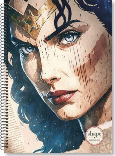 Shape Notebooks Spiral Heft Geregelt A4 90 Blätter 3 Themen Heroes 1Stück (Μverschiedene Designs/Farben)