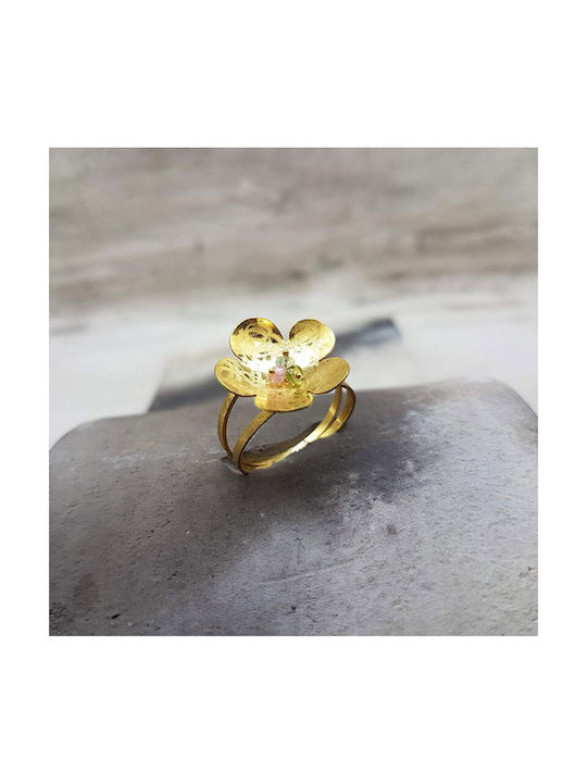 Ios Women's Gold Ring with Stone 14K