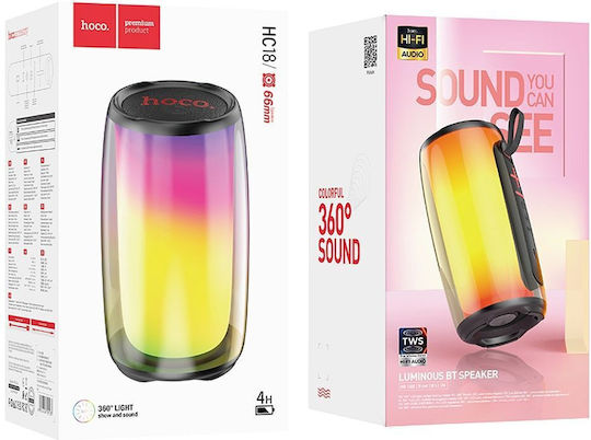 Hoco HC18 Jumper Bluetooth Speaker 10W with Radio and Battery Life up to 4 hours Black