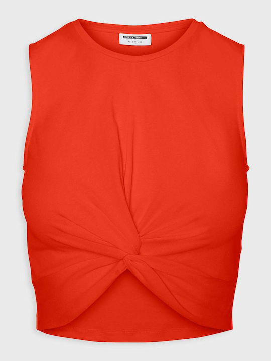 Noisy May Women's Summer Crop Top Cotton Sleeveless Orange