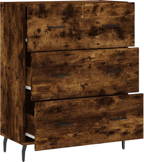 Schrank Boden Smoky Oak 69.5x34x90cm