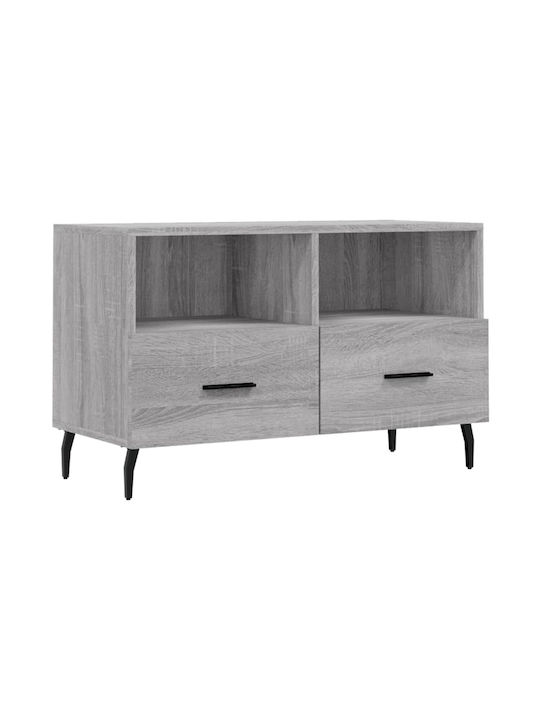 Particle Board TV Furniture with Drawers Gray L80xW36xH50cm