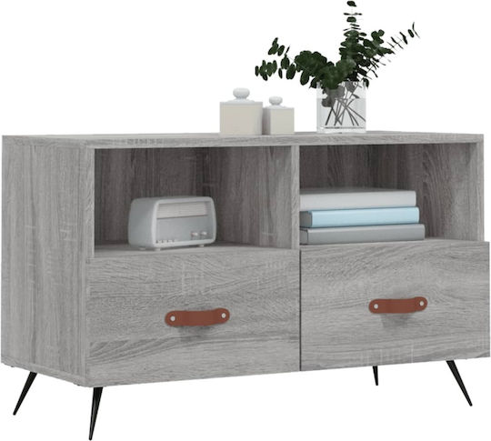 vidaXL TV-Ständer Grau M80xP36xH50cm