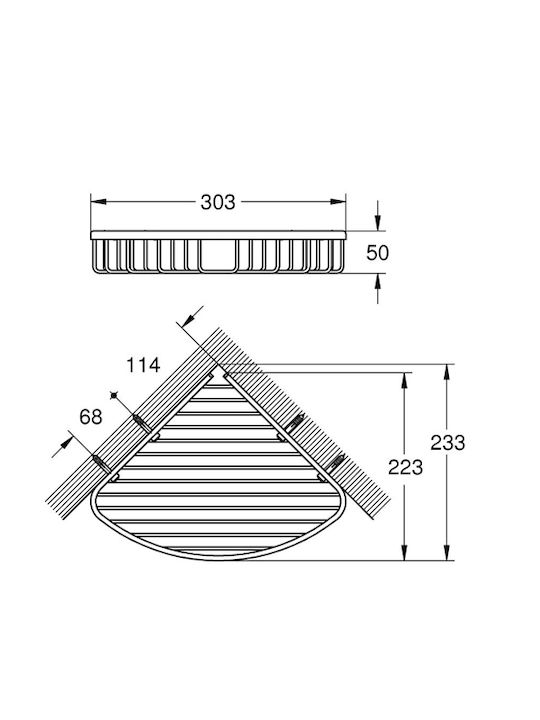Grohe Επιτοίχια Σπογγοθήκη Inox Ασημί