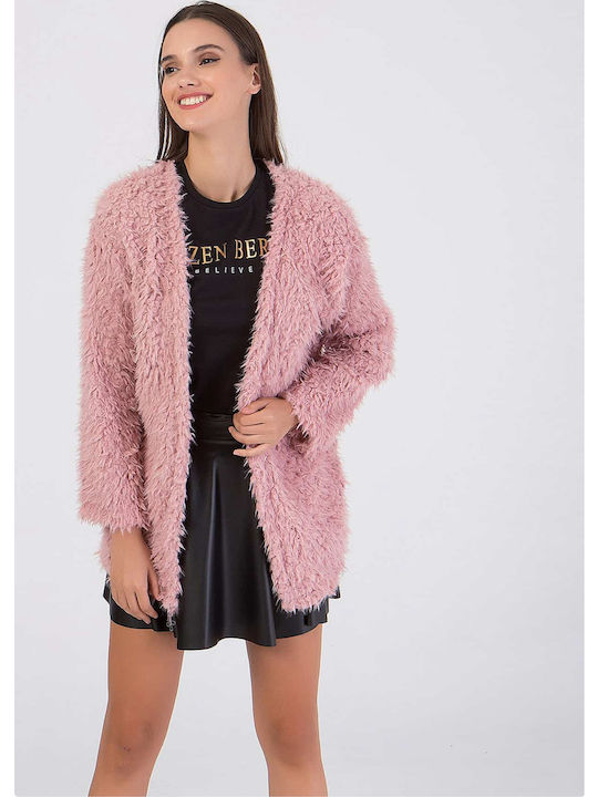 Gestrickte Damen Strickjacke Weiß