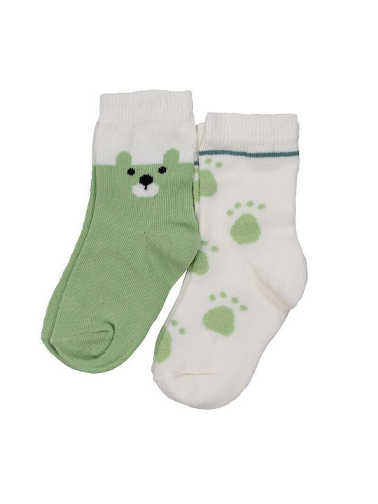 Biorganic Kinderstrümpfe Knöchelsocken Grün 2 Paare