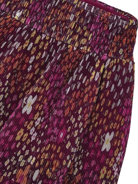 Kids' Tulle Pleated Skirt Burgundy